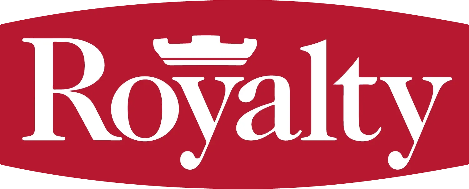 Royalty roofing logo.