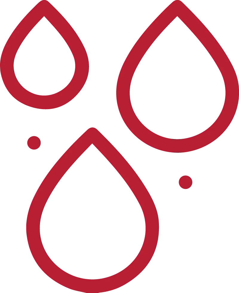 ICON of water dripping to represent a leaky roof