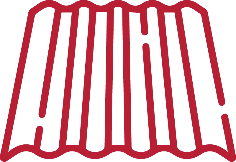 icon of sheet metal for a roof