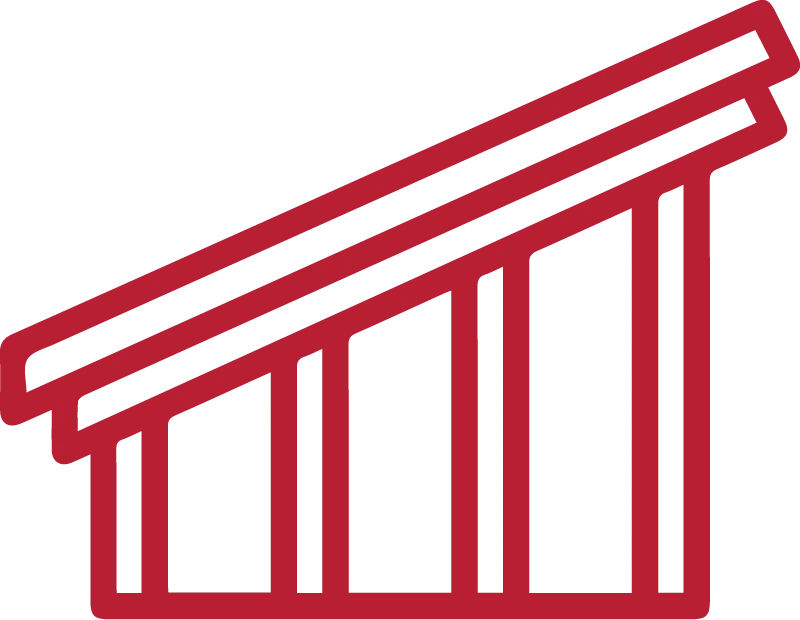 icon representing a sloped roof