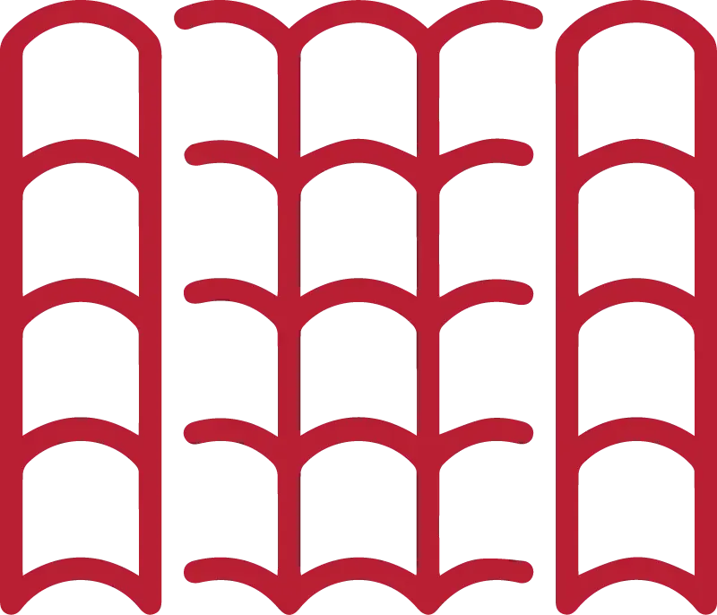 icon representing a tile roof