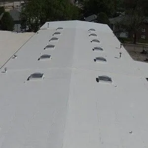 After metal roof replacement.