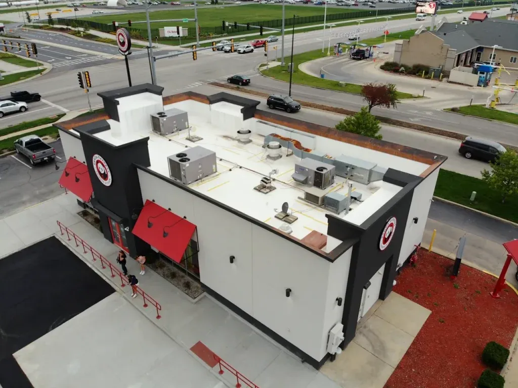 Reroof of Panda Express.