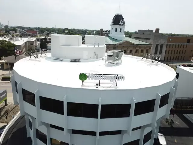 round commercial roof